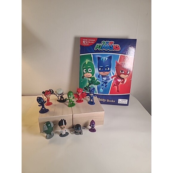 COMPLETE PJ Masks My Busy Book Figurines, And Playmat - Picture 1 of 6